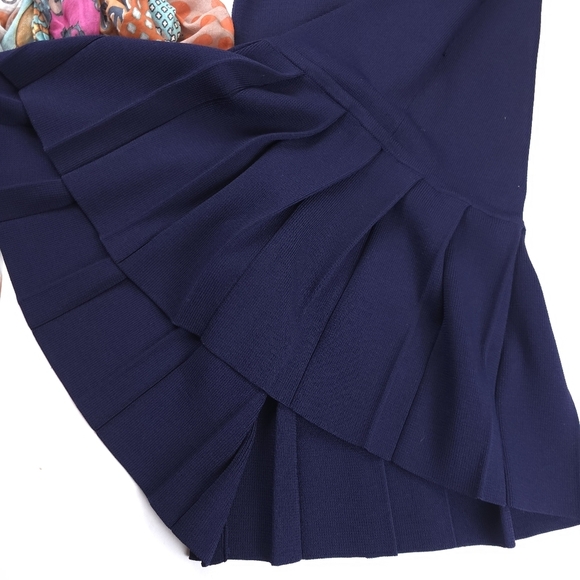 Sutton Studio Navy Dress with Gold Accents Size S - Picture 5 of 8